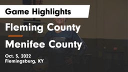 Fleming County  vs Menifee County Game Highlights - Oct. 5, 2022