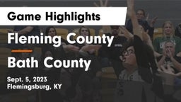Fleming County  vs Bath County  Game Highlights - Sept. 5, 2023