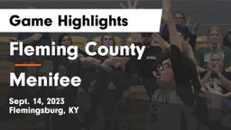 Fleming County  vs Menifee Game Highlights - Sept. 14, 2023