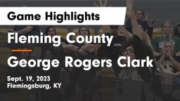 Fleming County  vs George Rogers Clark  Game Highlights - Sept. 19, 2023