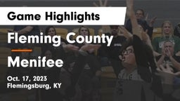 Fleming County  vs Menifee Game Highlights - Oct. 17, 2023