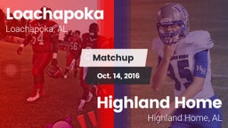 Matchup: Loachapoka vs. Highland Home  2016