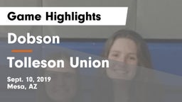 Dobson  vs Tolleson Union Game Highlights - Sept. 10, 2019