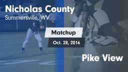 Matchup: Nicholas County vs. Pike View  2016