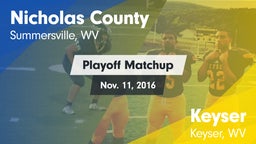 Matchup: Nicholas County vs. Keyser  2016