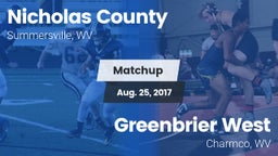 Matchup: Nicholas County vs. Greenbrier West  2017