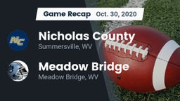 Recap: Nicholas County  vs. Meadow Bridge  2020