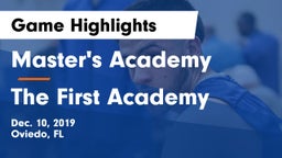 Master's Academy  vs The First Academy Game Highlights - Dec. 10, 2019