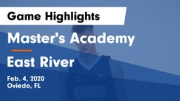 Master's Academy  vs East River  Game Highlights - Feb. 4, 2020