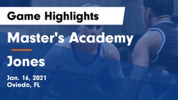Master's Academy  vs Jones Game Highlights - Jan. 16, 2021