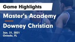 Master's Academy  vs Downey Christian Game Highlights - Jan. 21, 2021