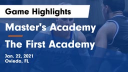 Master's Academy  vs The First Academy Game Highlights - Jan. 22, 2021