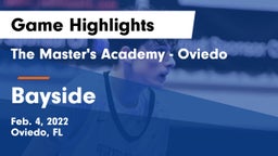 The Master's Academy - Oviedo vs Bayside  Game Highlights - Feb. 4, 2022