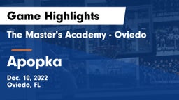 The Master's Academy - Oviedo vs Apopka  Game Highlights - Dec. 10, 2022