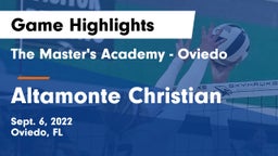 The Master's Academy - Oviedo vs Altamonte Christian Game Highlights - Sept. 6, 2022