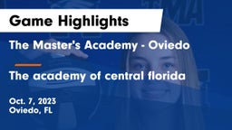 The Master's Academy - Oviedo vs The academy of central florida Game Highlights - Oct. 7, 2023