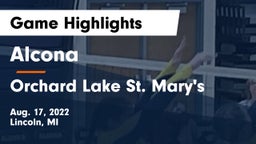 Alcona  vs Orchard Lake St. Mary's Game Highlights - Aug. 17, 2022