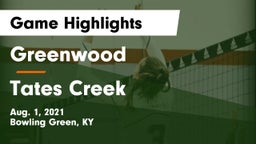 Greenwood  vs Tates Creek Game Highlights - Aug. 1, 2021