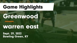 Greenwood  vs warren east  Game Highlights - Sept. 29, 2022