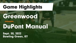 Greenwood  vs DuPont Manual Game Highlights - Sept. 30, 2022