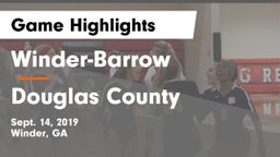 Winder-Barrow  vs Douglas County  Game Highlights - Sept. 14, 2019