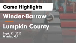 Winder-Barrow  vs Lumpkin County Game Highlights - Sept. 12, 2020