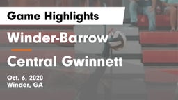 Winder-Barrow  vs Central Gwinnett Game Highlights - Oct. 6, 2020