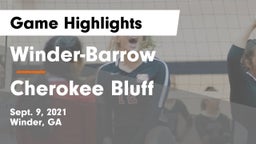 Winder-Barrow  vs Cherokee Bluff   Game Highlights - Sept. 9, 2021