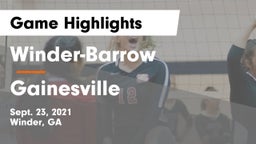 Winder-Barrow  vs Gainesville Game Highlights - Sept. 23, 2021