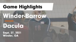 Winder-Barrow  vs Dacula  Game Highlights - Sept. 27, 2021