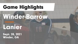 Winder-Barrow  vs Lanier  Game Highlights - Sept. 28, 2021