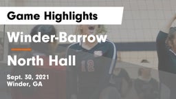Winder-Barrow  vs North Hall  Game Highlights - Sept. 30, 2021