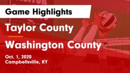 Taylor County  vs Washington County  Game Highlights - Oct. 1, 2020