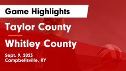 Taylor County  vs Whitley County Game Highlights - Sept. 9, 2023