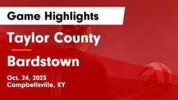 Taylor County  vs Bardstown  Game Highlights - Oct. 24, 2023