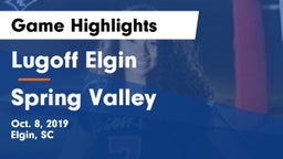 Lugoff Elgin  vs Spring Valley  Game Highlights - Oct. 8, 2019