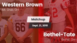 Matchup: Western Brown High vs. Bethel-Tate  2018