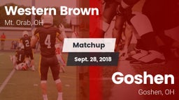 Matchup: Western Brown High vs. Goshen  2018