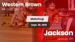 Matchup: Western Brown High vs. Jackson  2019