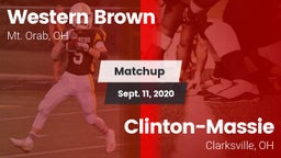 Matchup: Western Brown High vs. Clinton-Massie  2020