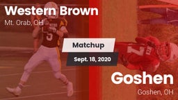 Matchup: Western Brown High vs. Goshen  2020