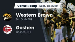 Recap: Western Brown  vs. Goshen  2020