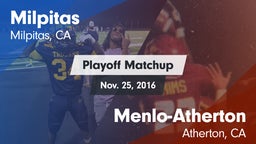 Matchup: Milpitas vs. Menlo-Atherton  2016