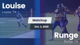 Matchup: Louise vs. Runge  2020