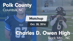 Matchup: Polk County vs. Charles D. Owen High 2016