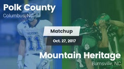 Matchup: Polk County vs. Mountain Heritage  2017