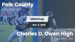 Matchup: Polk County vs. Charles D. Owen High 2018