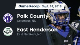 Recap: Polk County  vs. East Henderson  2018