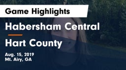 Habersham Central vs Hart County  Game Highlights - Aug. 15, 2019