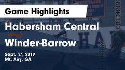 Habersham Central vs Winder-Barrow  Game Highlights - Sept. 17, 2019